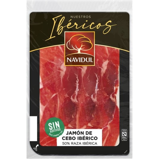 Jamón de cebo ibérico 50% raza ibérica en lonchas - 104g