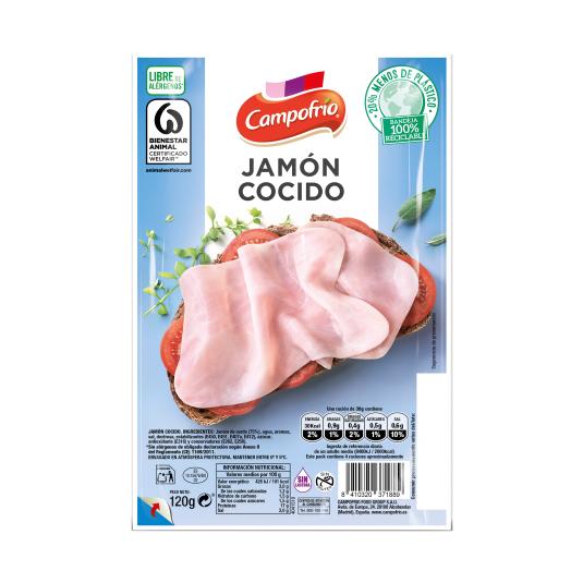 Jamón cocido en lonchas - Campofrío - 120g
