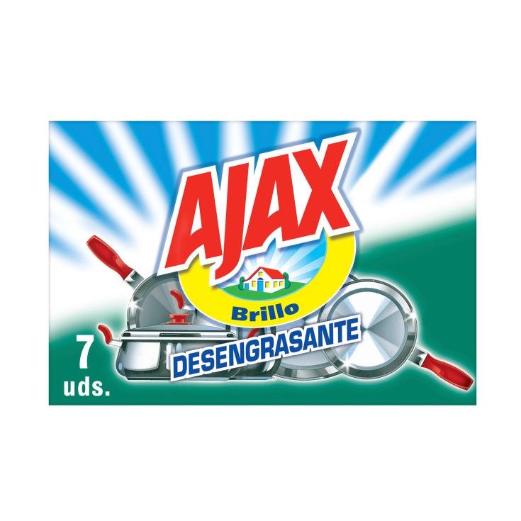 Estropajos - Brillo Desengrasante - Ajax - 7 uds