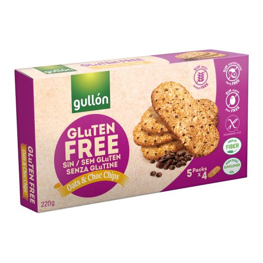 Galletas de avena con chocolate sin gluten - Gullón - 220g
