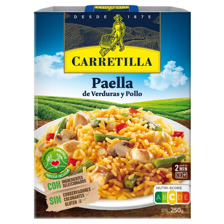 Paella con pollo y verduras 250g Paella con pollo y verduras 250g