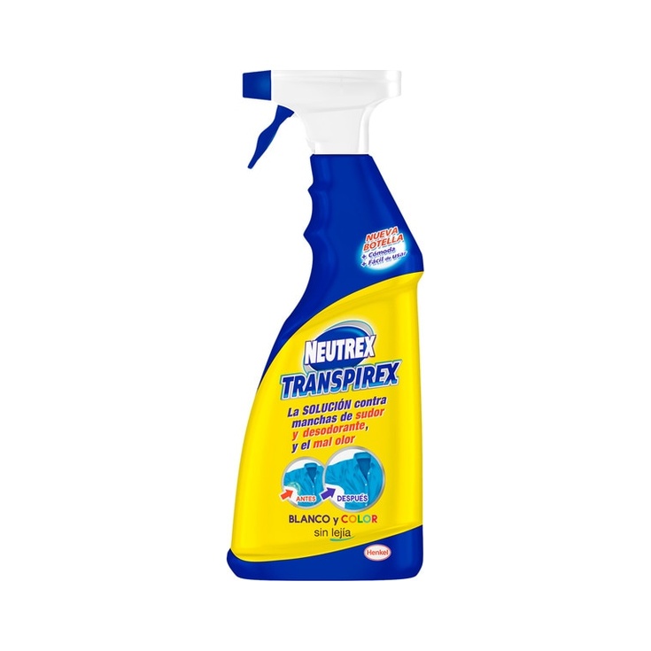 Transpirex elimina manchas de sudor y desodorante para ropa 