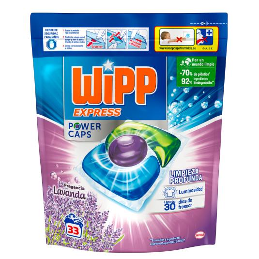 Detergente cápsulas lavanda - Wipp Express - 33 lavados