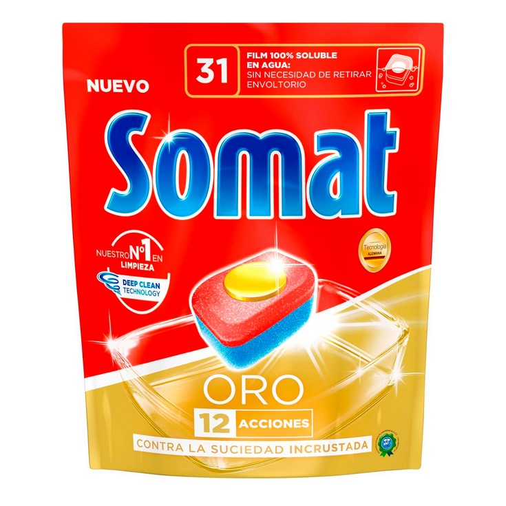 Detergente lavavajillas Oro - Somat - 31 uds