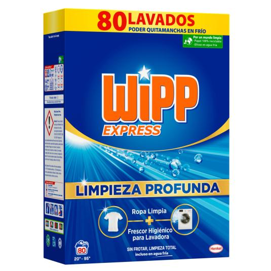 Detergente en polvo - Wipp Express - 80 lavados