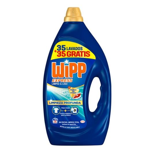 Detergente limpio y liso reduce arrugas - Wipp Express 35+35 Detergente limpio y liso reduce arrugas - Wipp Express 35+35