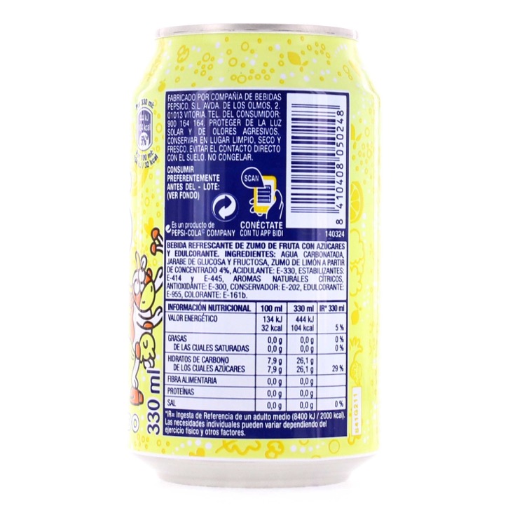 Refresco de limón Zero 33cl
