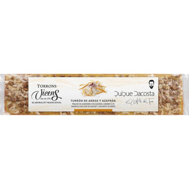 Turrón de arroz y azafrán Quique Dacosta - 300g