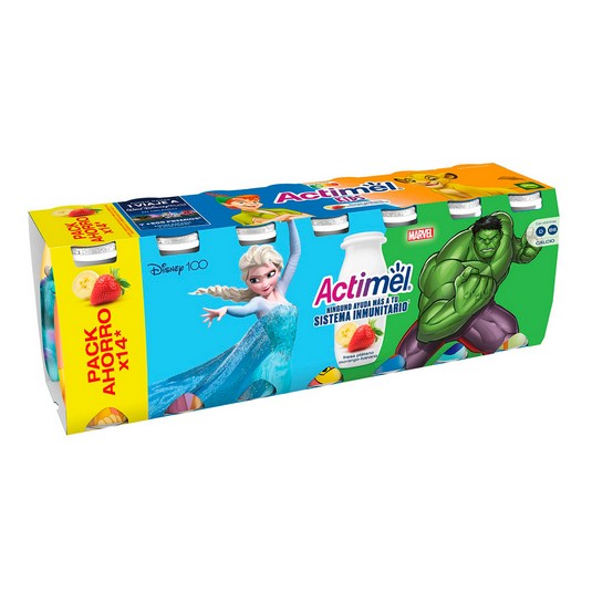 Kids L. Casei con fresa y plátano - Actimel - 14x100g