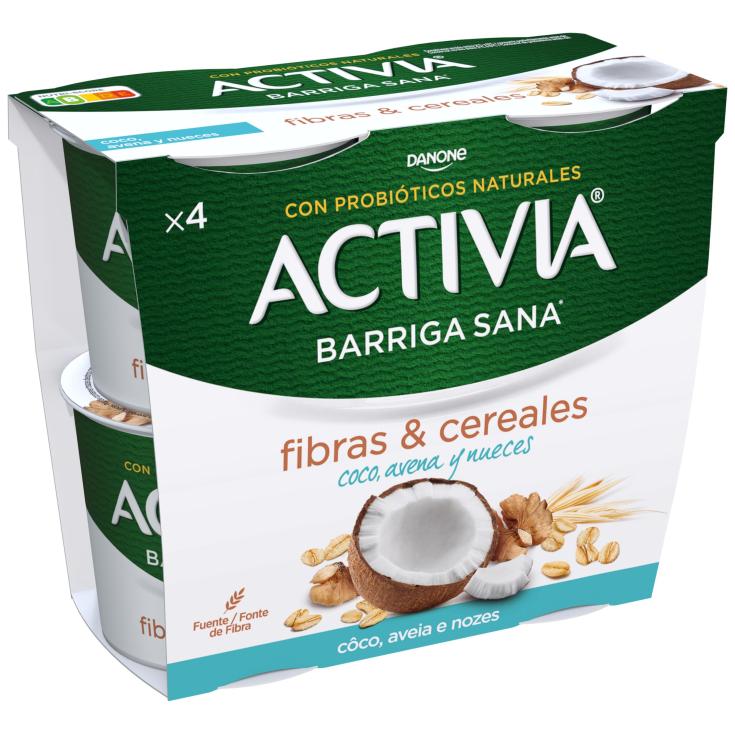 Yogur coco, avena y nueces Activia - 4x115g