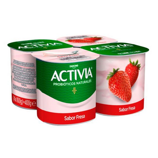 Yogur bífidus sabor fresa - Activia - 4x100g