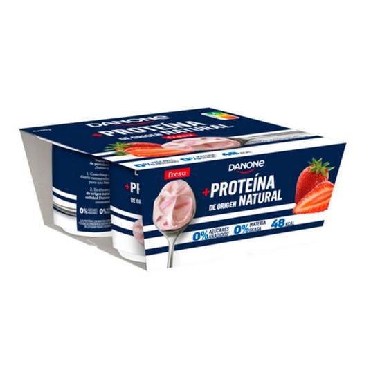 Yogur con proteínas con fresa desnatado - Danone - 4x100g