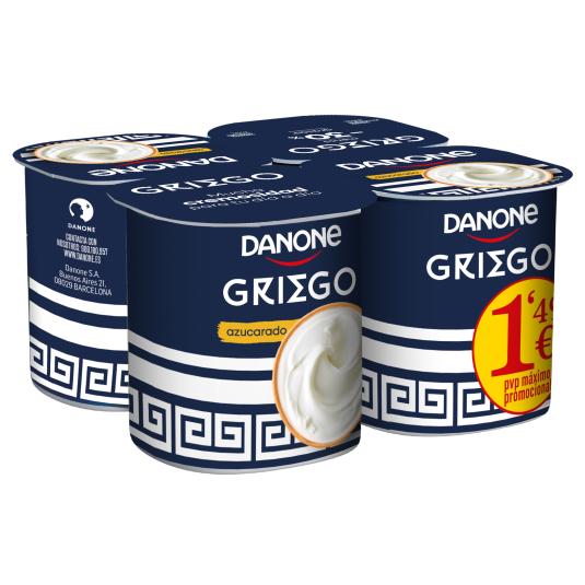 Yogur griego natural azucarado - 4x110g