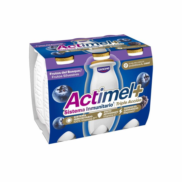  L. Casei con mora y arándanos Actimel - 6x100g