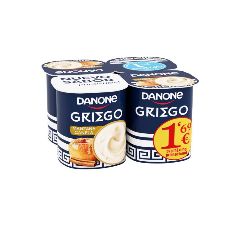 Yogur griego con manzana y canela - 4x110g