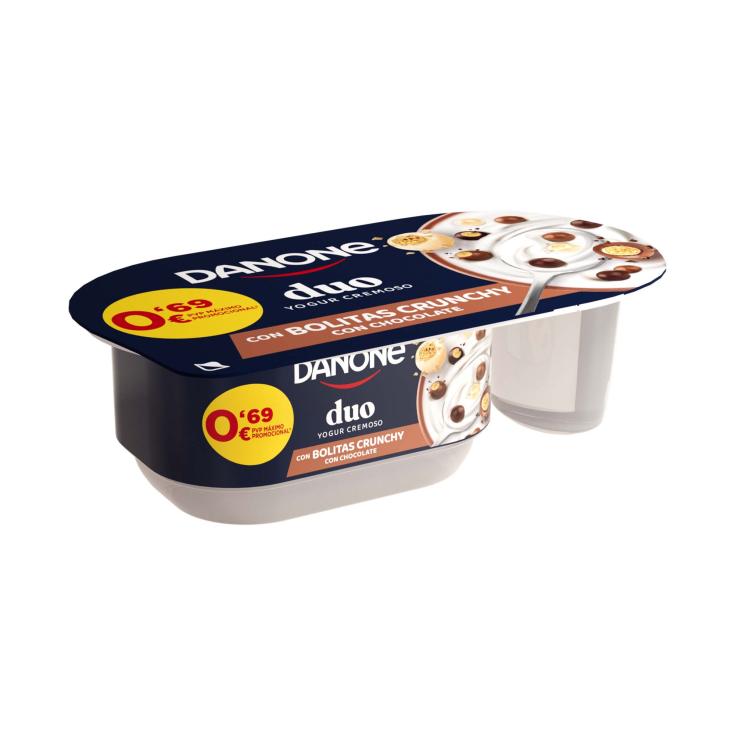  Yogur cremoso con bolitas crunchy con chocolate Duo - 104g