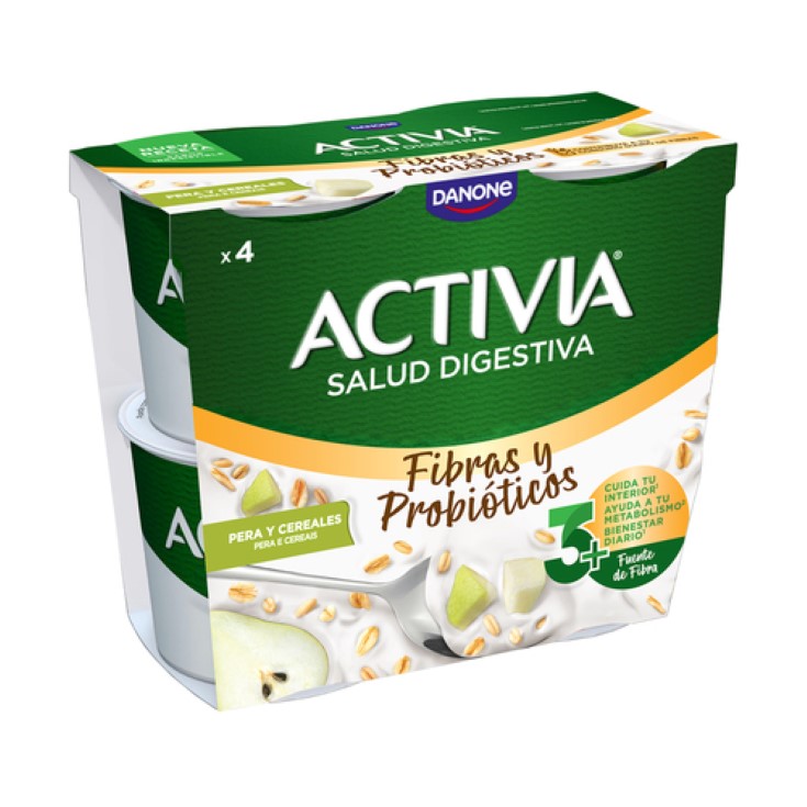 Fibras & probióticas de cereales y pera 4x115g