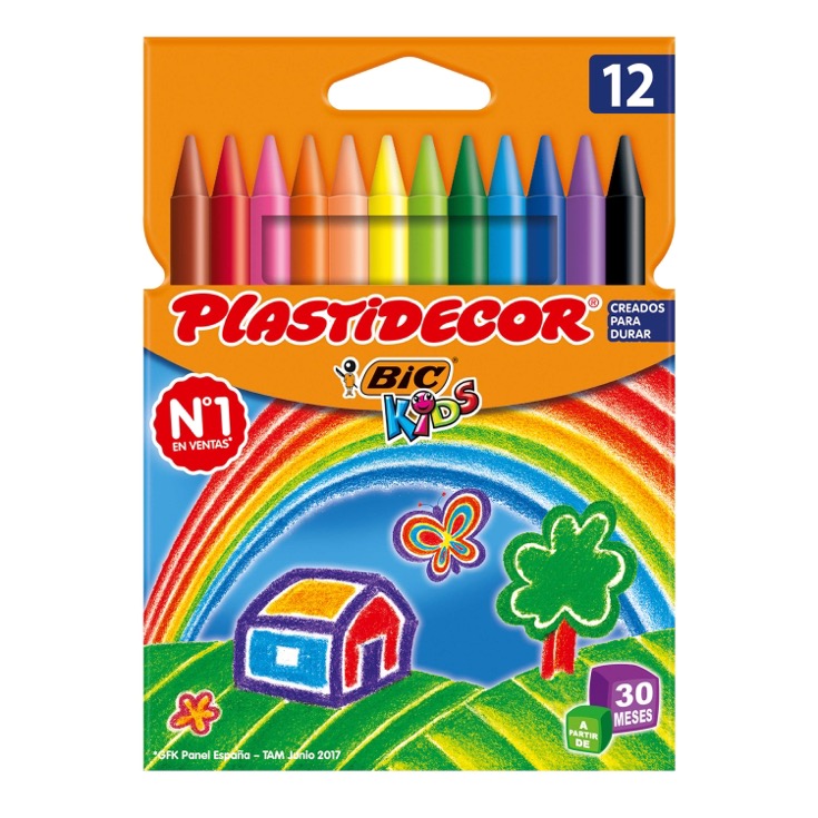 Ceras Plastidecor Bic - 12 uds