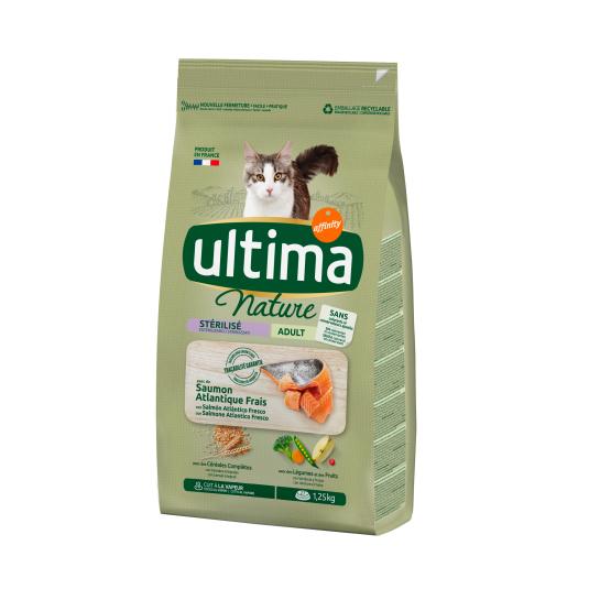 Pienso gatos esterilizados salmón Nature - Ultima - 1,25kg