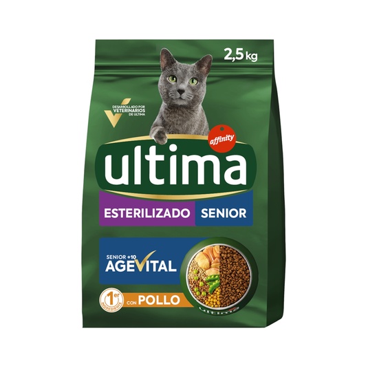 Pienso para gatos senior esterilizados con pollo 2,5kg