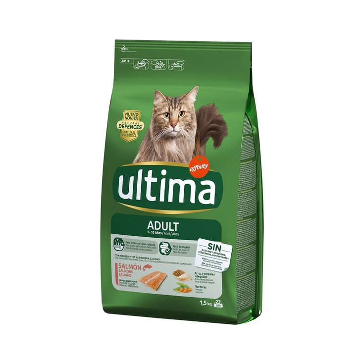 Pienso para gatos adultos con salmón bolsa 1,5 kg