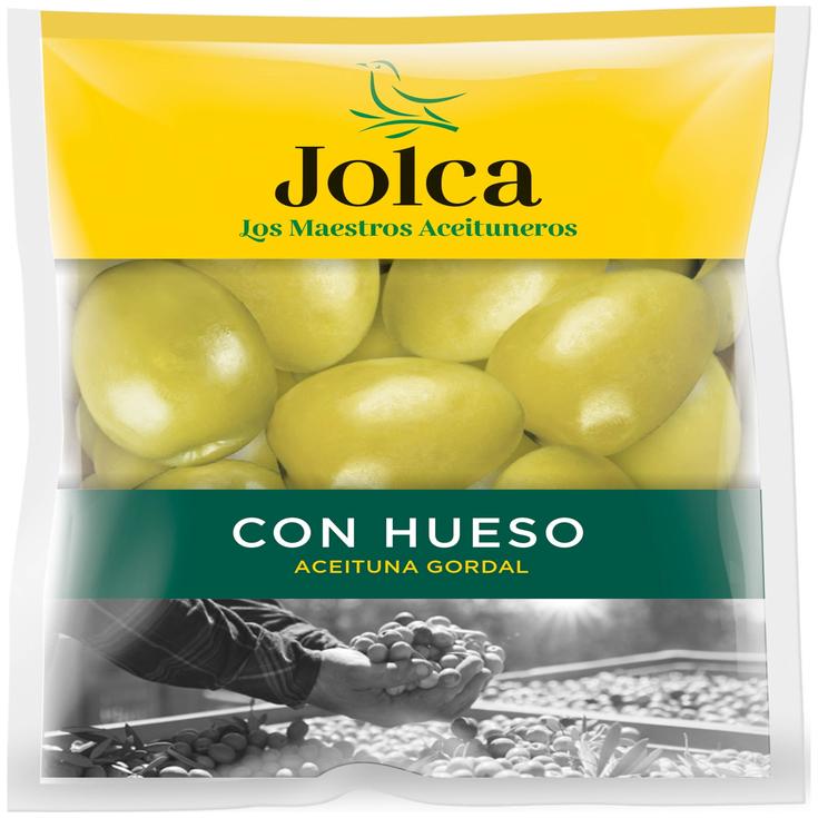 Aceituna verde en manzanilla con hueso