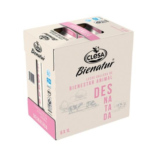 Leche desnatada Gallega Bienatur - Clesa - 6x1l