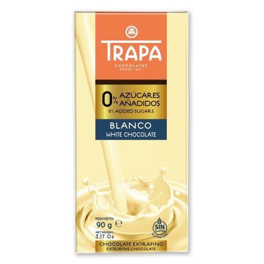 Chocoloate blanco 0% azúcares Trapa - 80g