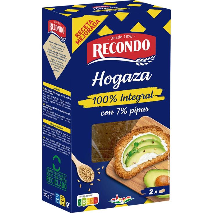 Pan tostado Integral Hogaza 240g