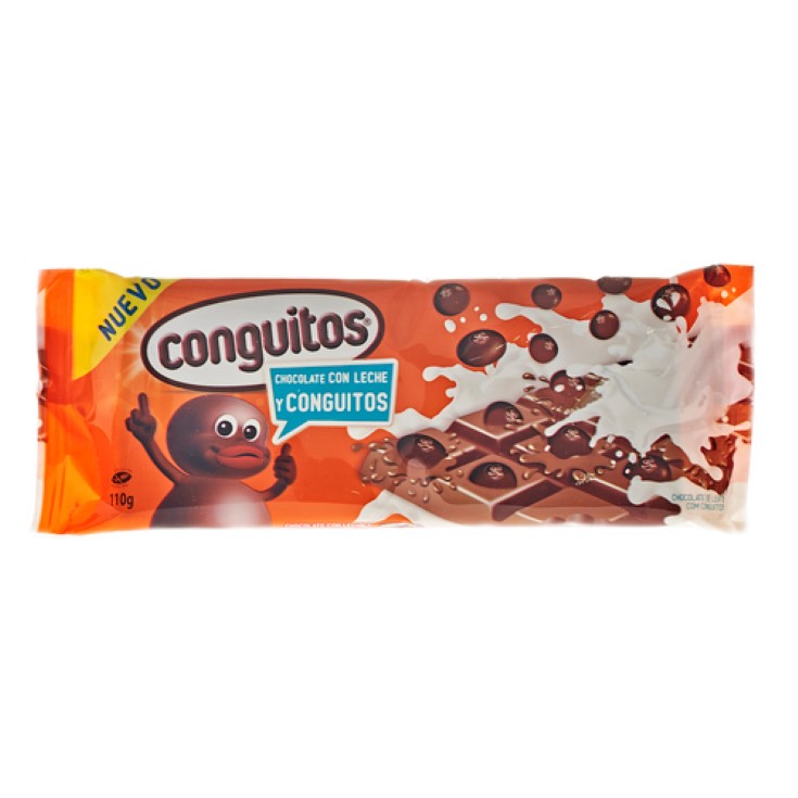 Tableta de chocolate con leche y conguitos - 110g