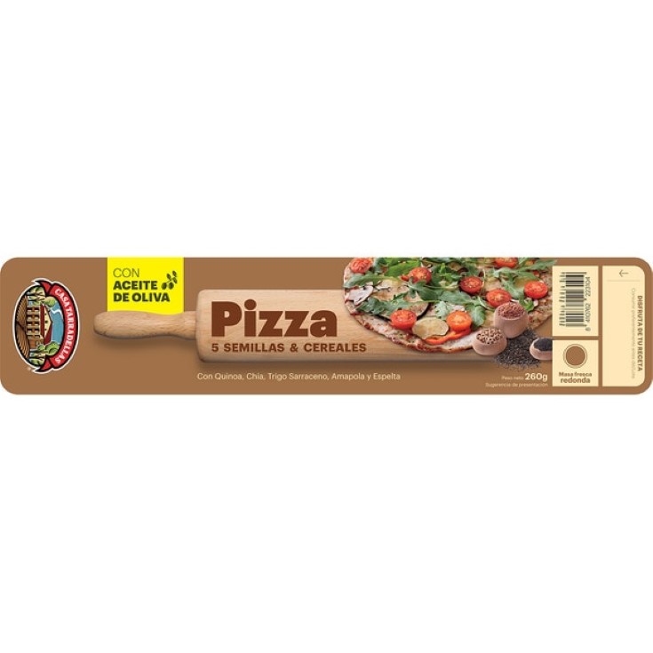 Base de pizza fresca 5 cereales Casa Tarradellas - 260g