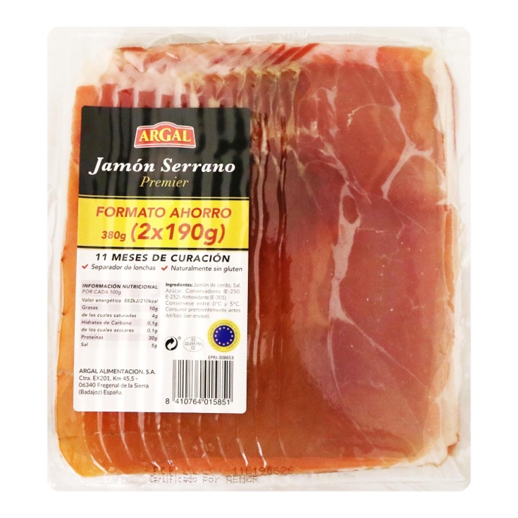 Jamón Serrano Premier 2x190g