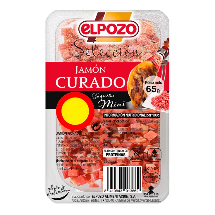 Mini taquitos de jamón curado - El Pozo - 65g