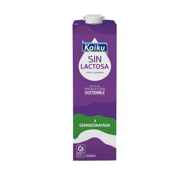 Leche Semidesnatada Sin Lactosa - Kaiku - 1l