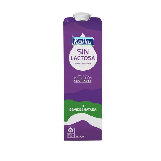 Leche Semidesnatada Sin Lactosa - Kaiku - 1l