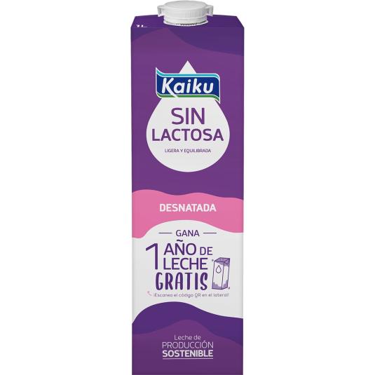 Leche Desnatada Sin Lactosa - Kaiku - 1l