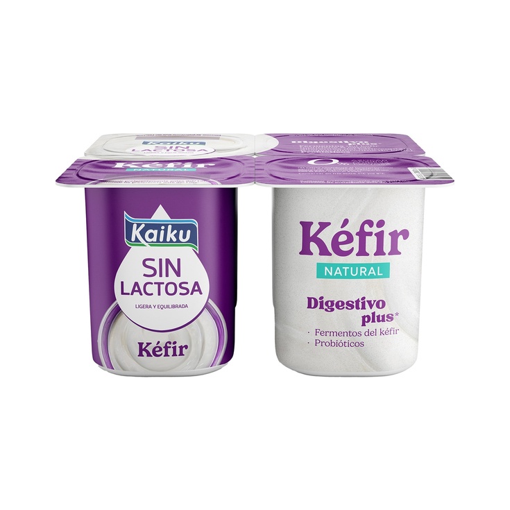 kéfir natural Sin Lactosa digestivo plus pack 4