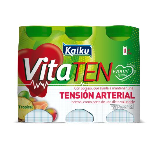 Yogur líquido frutas tropicales VitaTen - Kaiku - 6x65ml