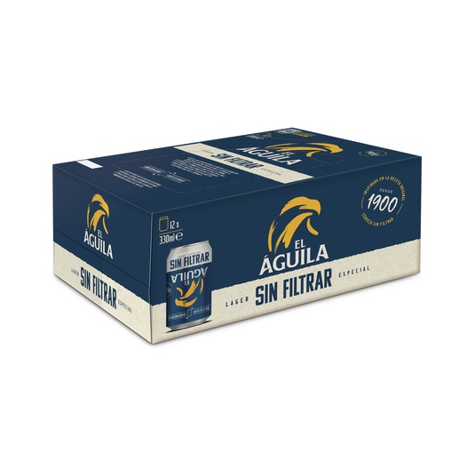 Cerveza sin filtrar pack lata 12x33 cl