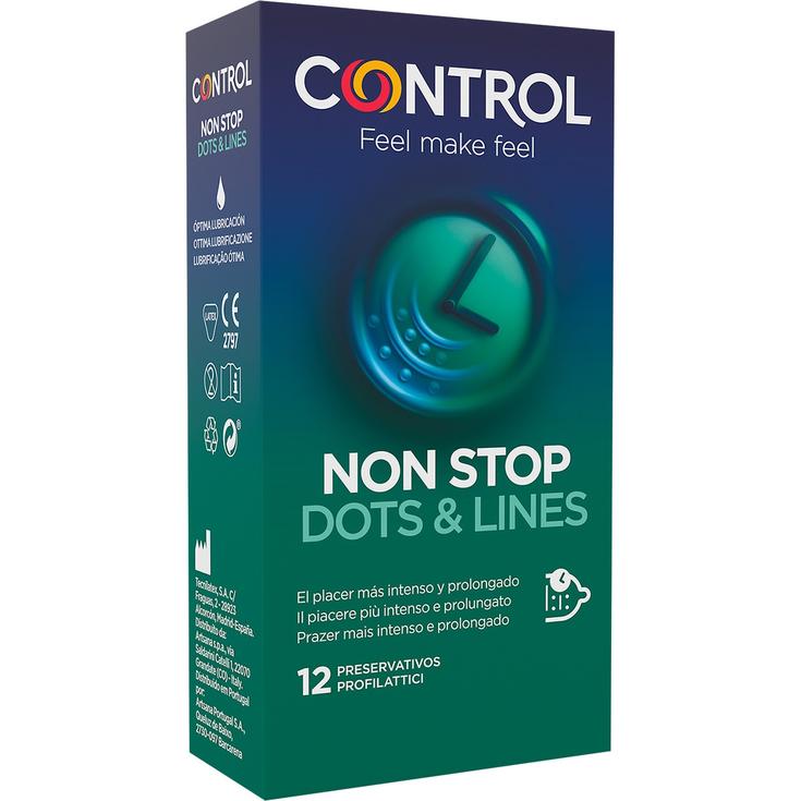 Preservativos Non Stop puntos y estrías retardante caja 12ud