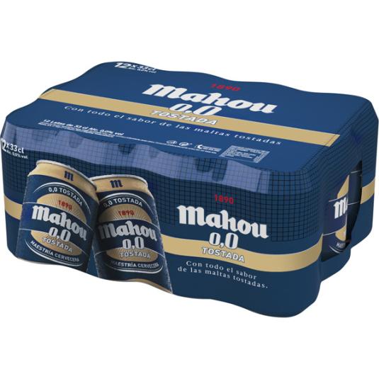 Cerveza Tostada 0,0% - Mahou - 12x33cl