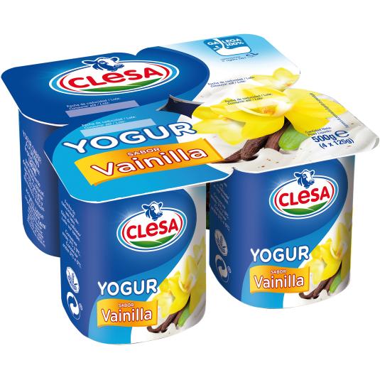 Yogur sabor vainilla 4x125g