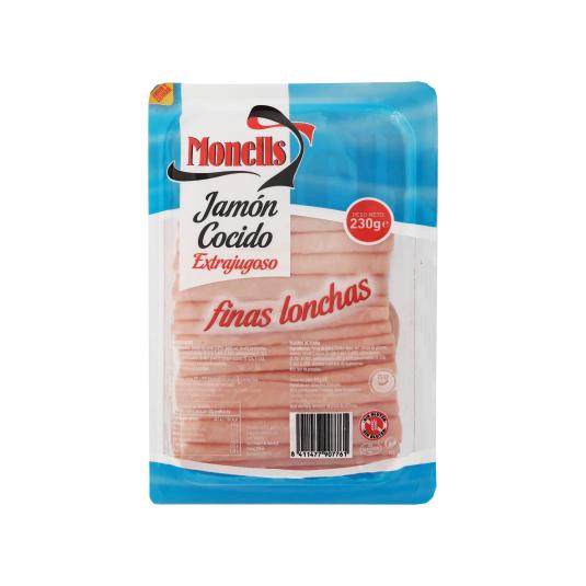 Jamón cocido finas lonchas Monells - 230g