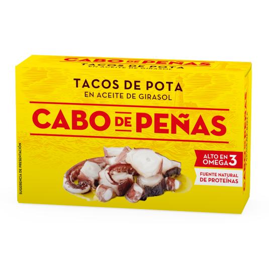Tacos de pota en aceite girasol 65g
