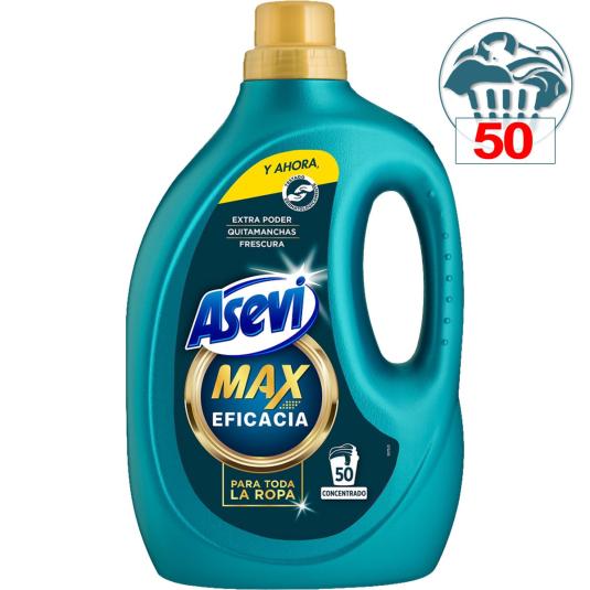 Detergente líquido Max eficacia - Asevi - 50 lavados