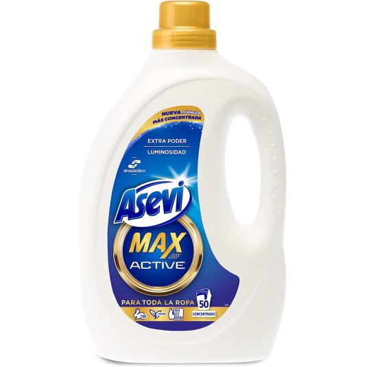 Detergente líquido max active - Asevi - 50 lavados
