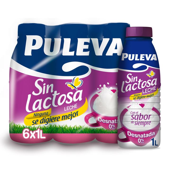 Leche desnatada sin lactosa Mañanas Ligeras - Puleva - 6x1l Leche desnatada sin lactosa Mañanas Ligeras - Puleva - 6x1l