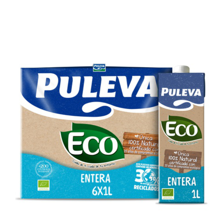Leche Entera Ecológica - Puleva - 6x1l
