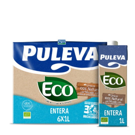 Leche Entera Ecológica - Puleva - 6x1l