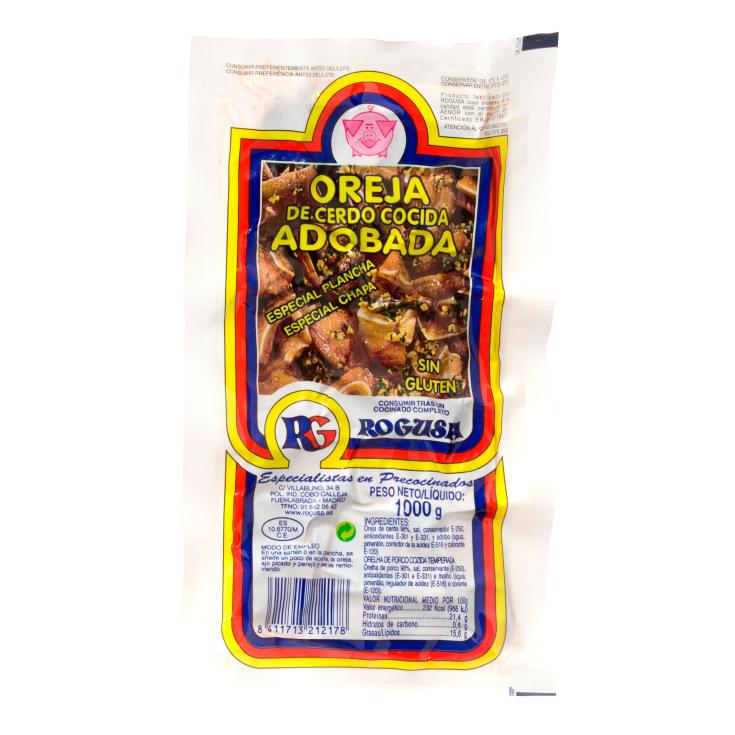 Oreja de cerdo cocida adobada - Rogusa - 1kg